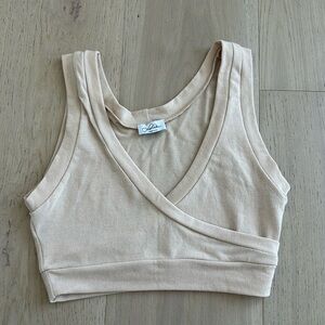 Laina Rauma Beige Crop Top